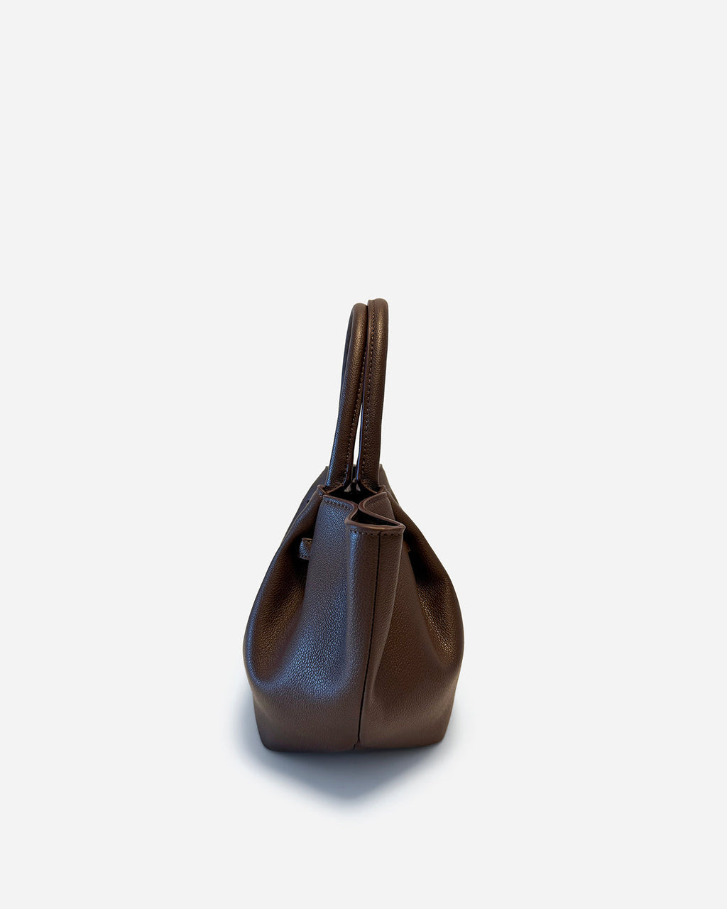 KNUE Noor Tote Small in Mocha — compact structured tote bag
