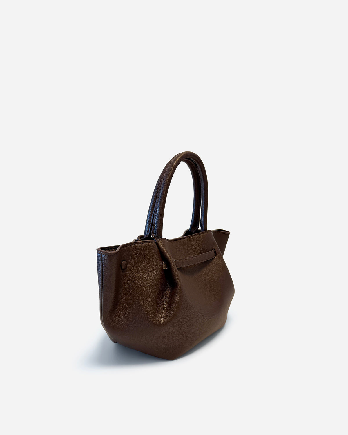 KNUE Noor Tote Small in Mocha — compact structured tote bag