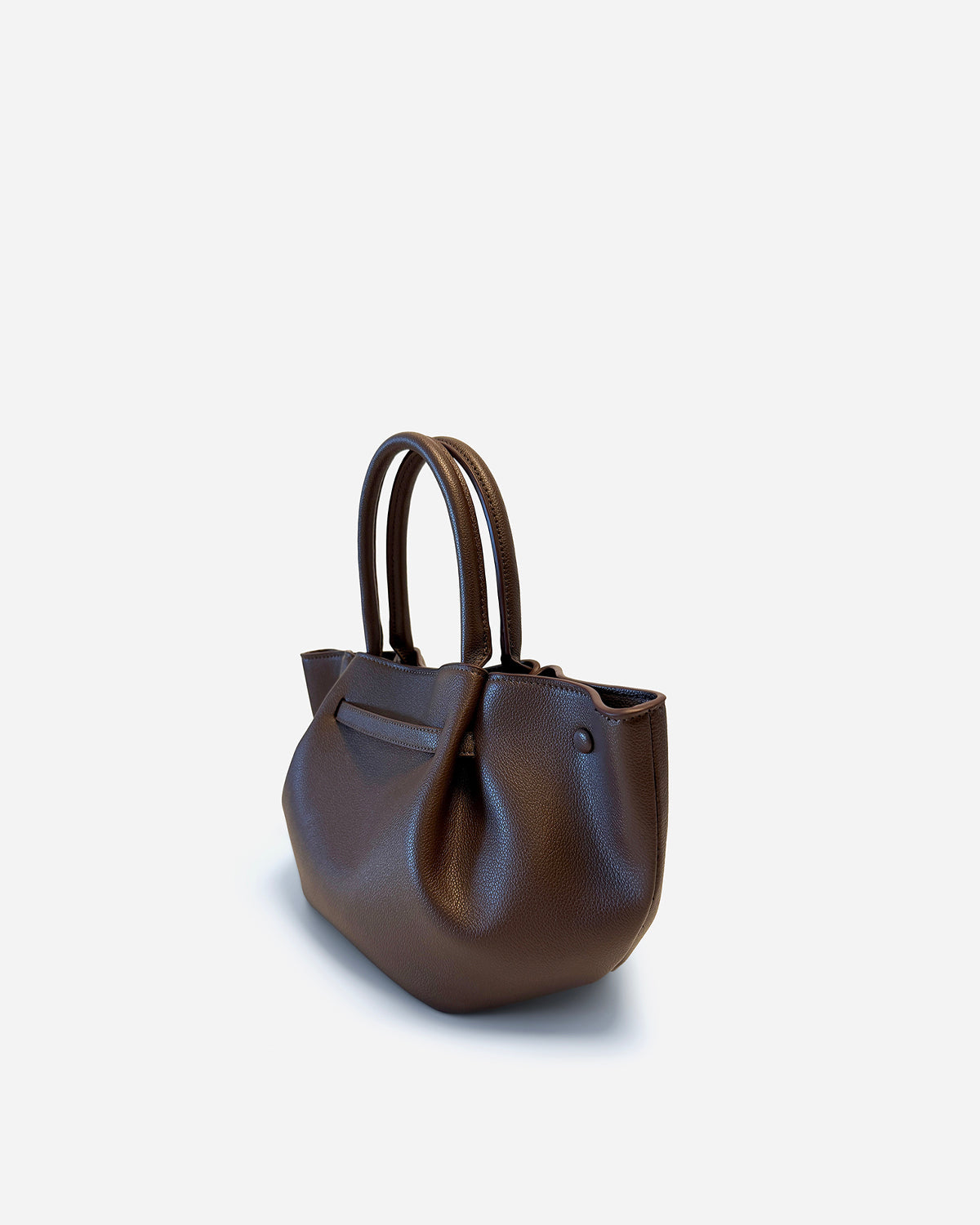 KNUE Noor Tote Small in Mocha — compact structured tote bag