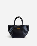 KNUE Noor Tote Small in Black — compact structured tote bag