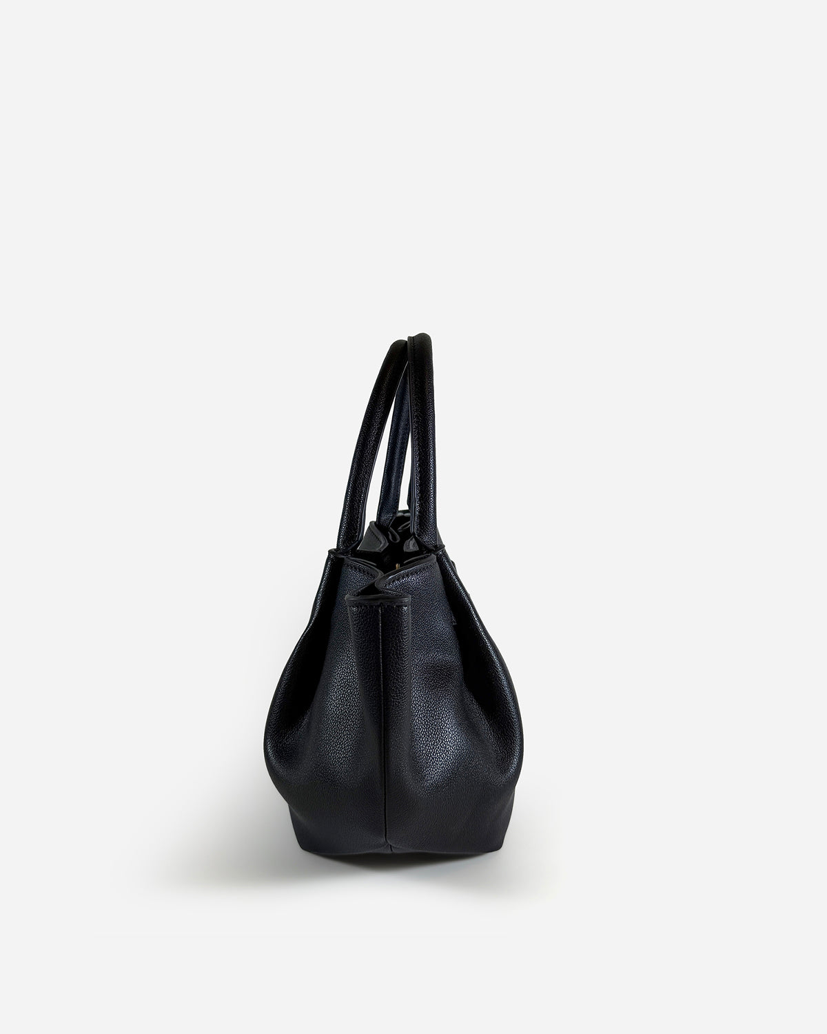 KNUE Noor Tote Small in Black — compact structured tote bag
