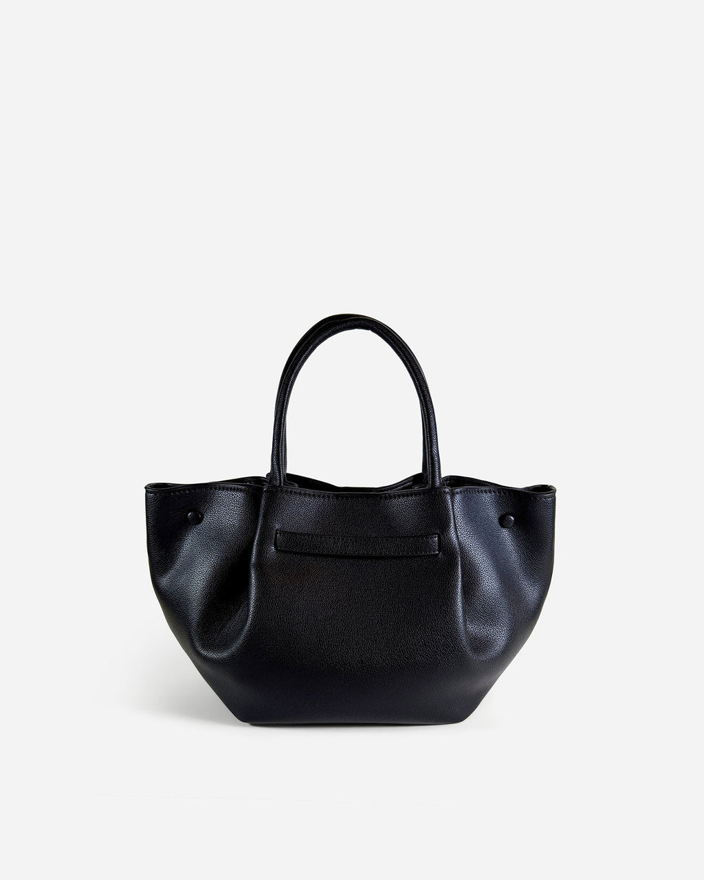 KNUE Noor Tote Small in Black — compact structured tote bag