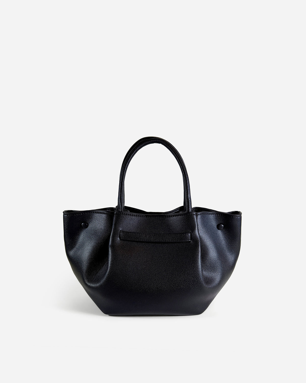 KNUE Noor Tote Small in Black — compact structured tote bag