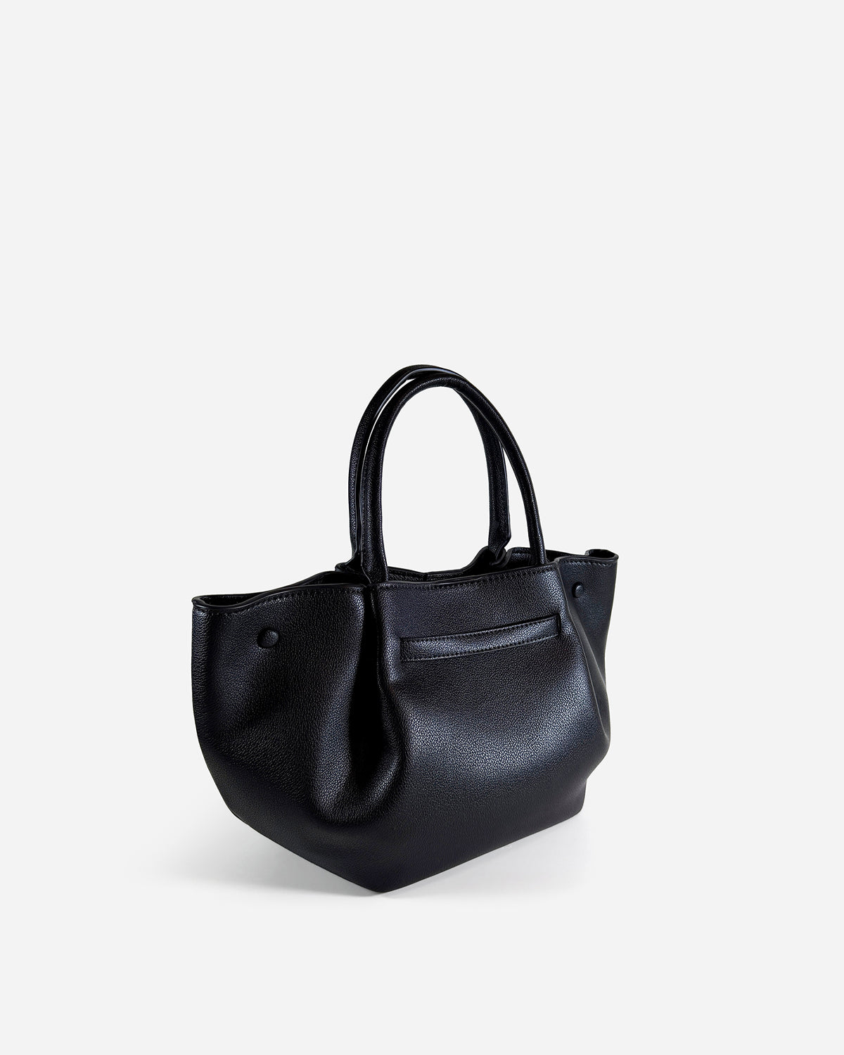 KNUE Noor Tote Small in Black — compact structured tote bag