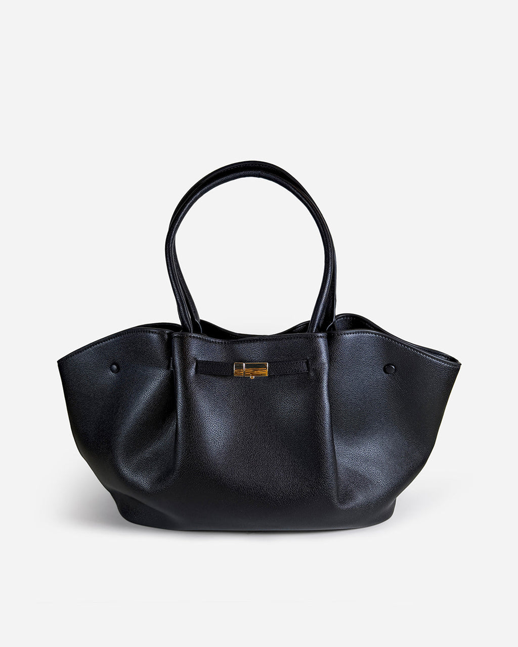 KNUE Noor Tote Large in Black — roomy structured tote bag