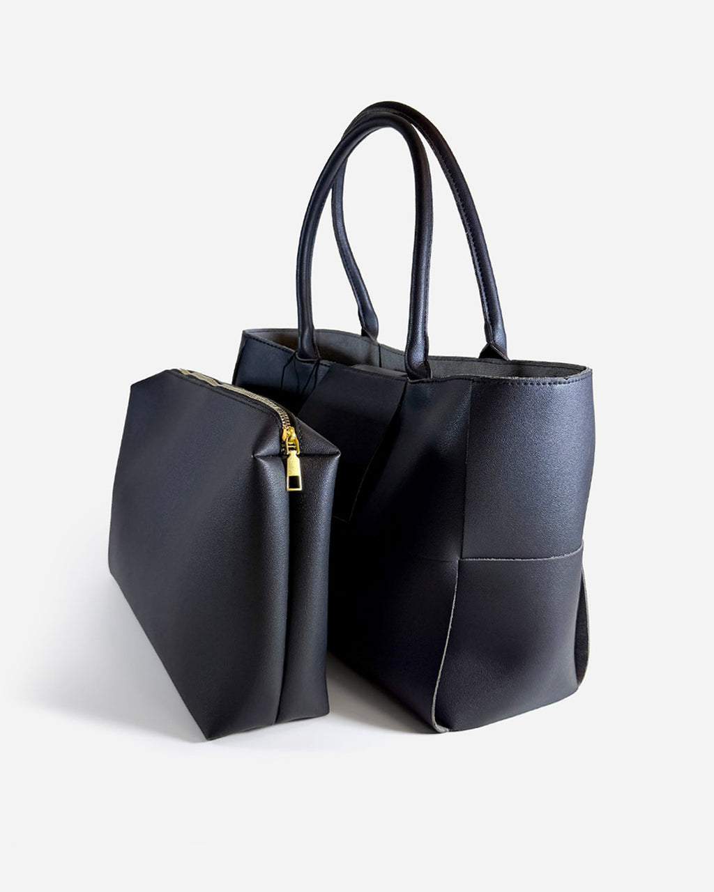 KNUE Isla Tote Bag in Black — spacious everyday tote