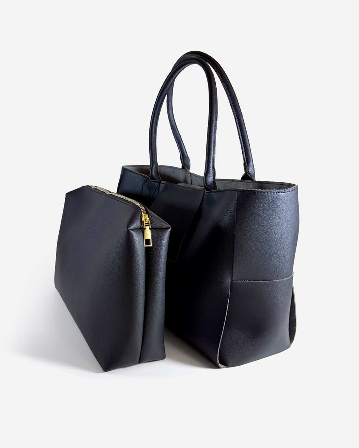 KNUE Isla Tote Bag in Black — spacious everyday tote