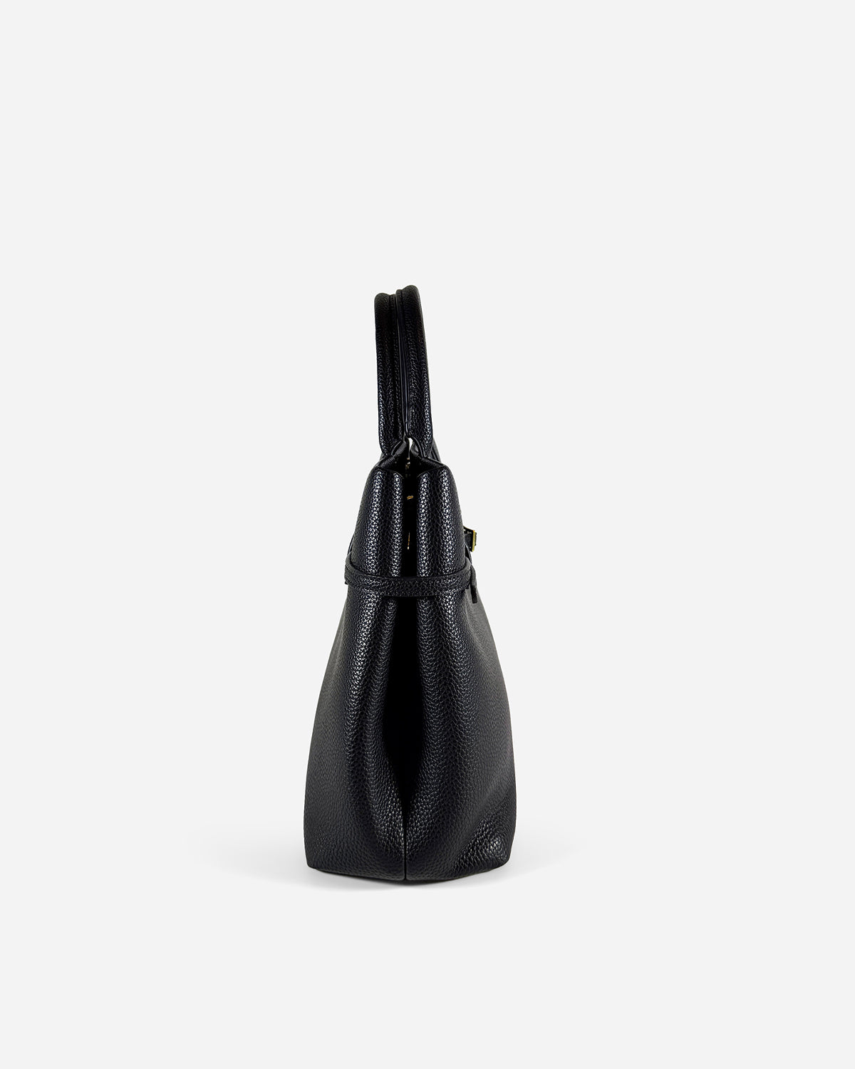 KNUE Ava Shoulder Bag in Black — sleek structured shoulder bag
